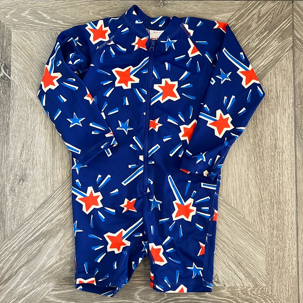 Hanna Andersson Blue and Red One Piece Swimwear